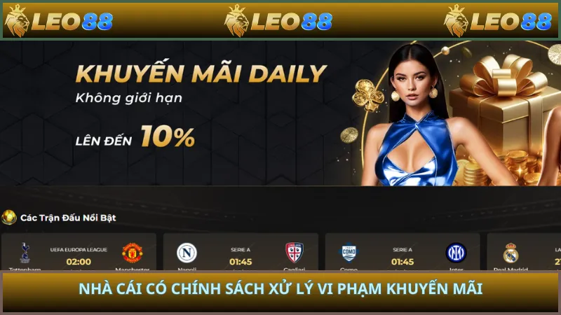 Nhà cái có chính sách xử lý vi phạm khuyến mãi