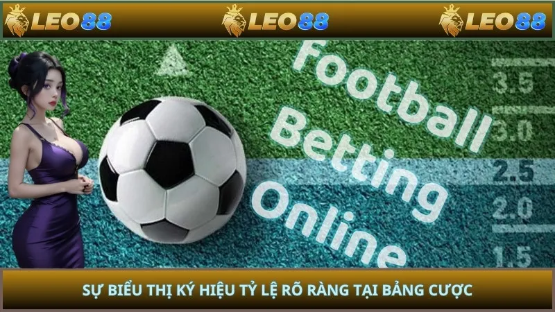 Sự biểu thị ký hiệu tỷ lệ rõ ràng tại bảng cược