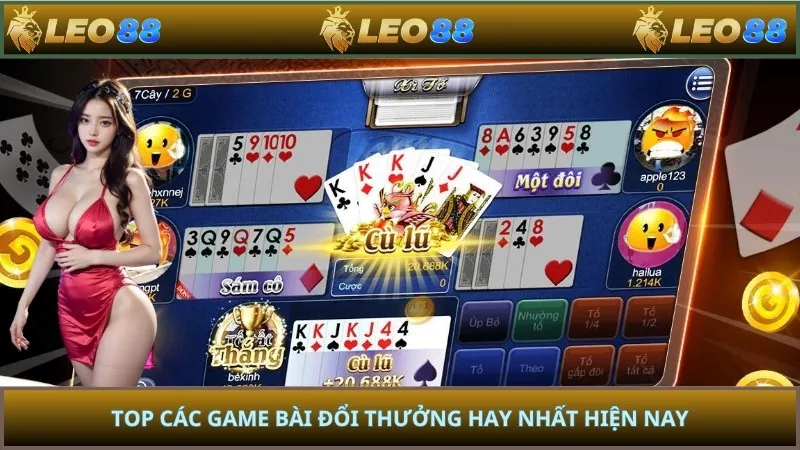 Top các game bài đổi thưởng hay nhất hiện nay